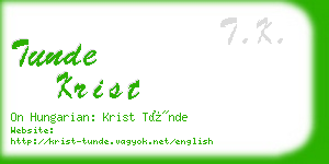 tunde krist business card